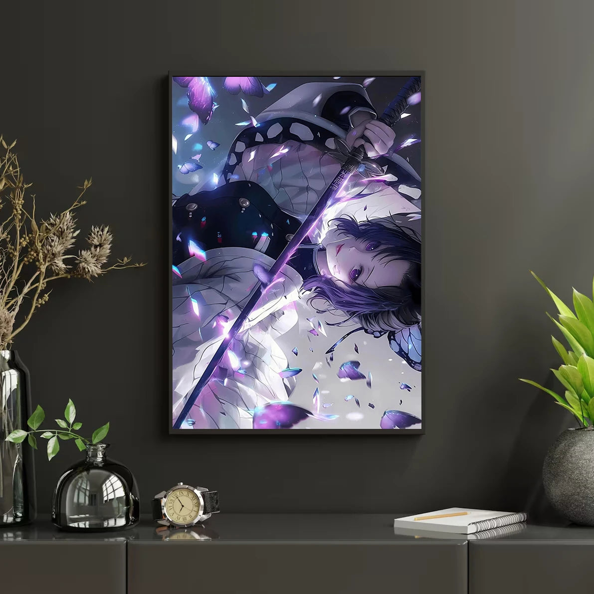 Self-Adhesive Poster D- Corps Tanjiro Anime Wallpaper Figures HD Decor Kyojuro Rengoku Gyomei Himejima Home Kid Gift