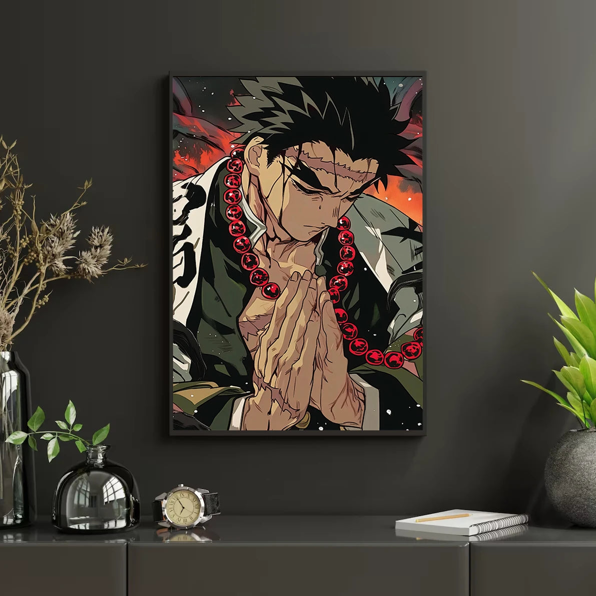 Self-Adhesive Poster D- Corps Tanjiro Anime Wallpaper Figures HD Decor Kyojuro Rengoku Gyomei Himejima Home Kid Gift