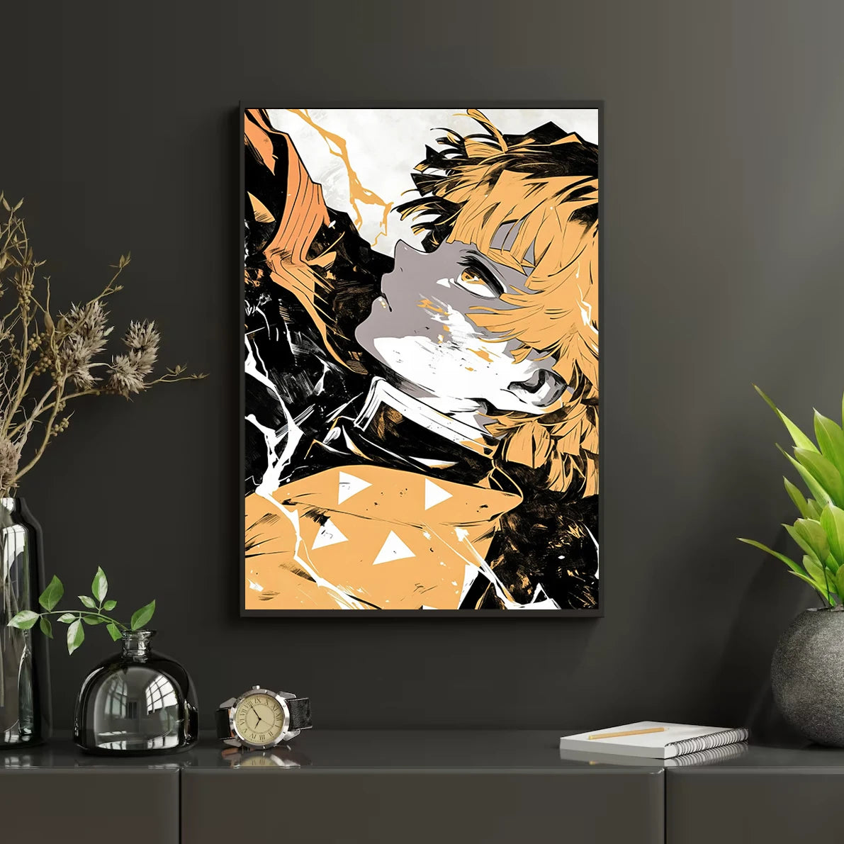 Self-Adhesive Poster D- Corps Tanjiro Anime Wallpaper Figures HD Decor Kyojuro Rengoku Gyomei Himejima Home Kid Gift