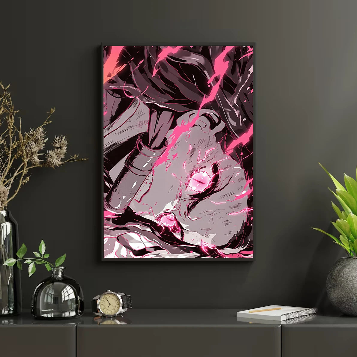 Self-Adhesive Poster D- Corps Tanjiro Anime Wallpaper Figures HD Decor Kyojuro Rengoku Gyomei Himejima Home Kid Gift