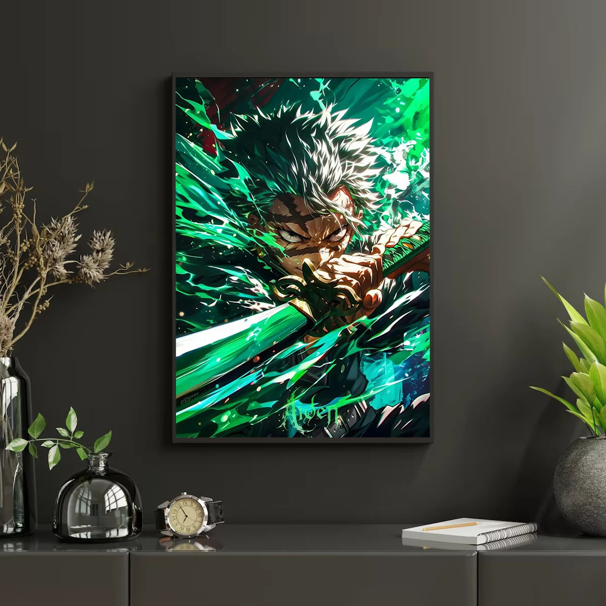 Self-Adhesive Poster D- Corps Tanjiro Anime Wallpaper Figures HD Decor Kyojuro Rengoku Gyomei Himejima Home Kid Gift