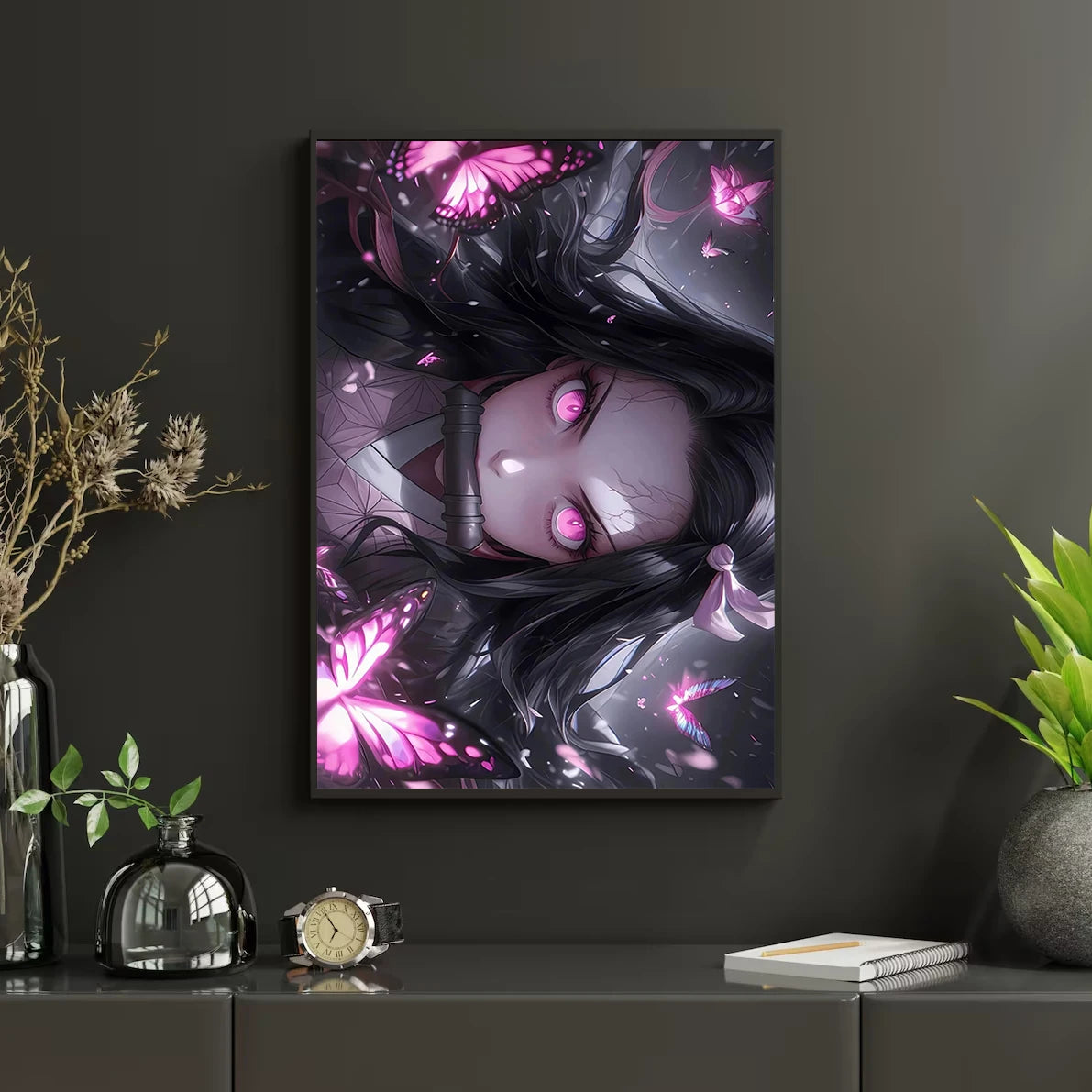 Self-Adhesive Poster D- Corps Tanjiro Anime Wallpaper Figures HD Decor Kyojuro Rengoku Gyomei Himejima Home Kid Gift